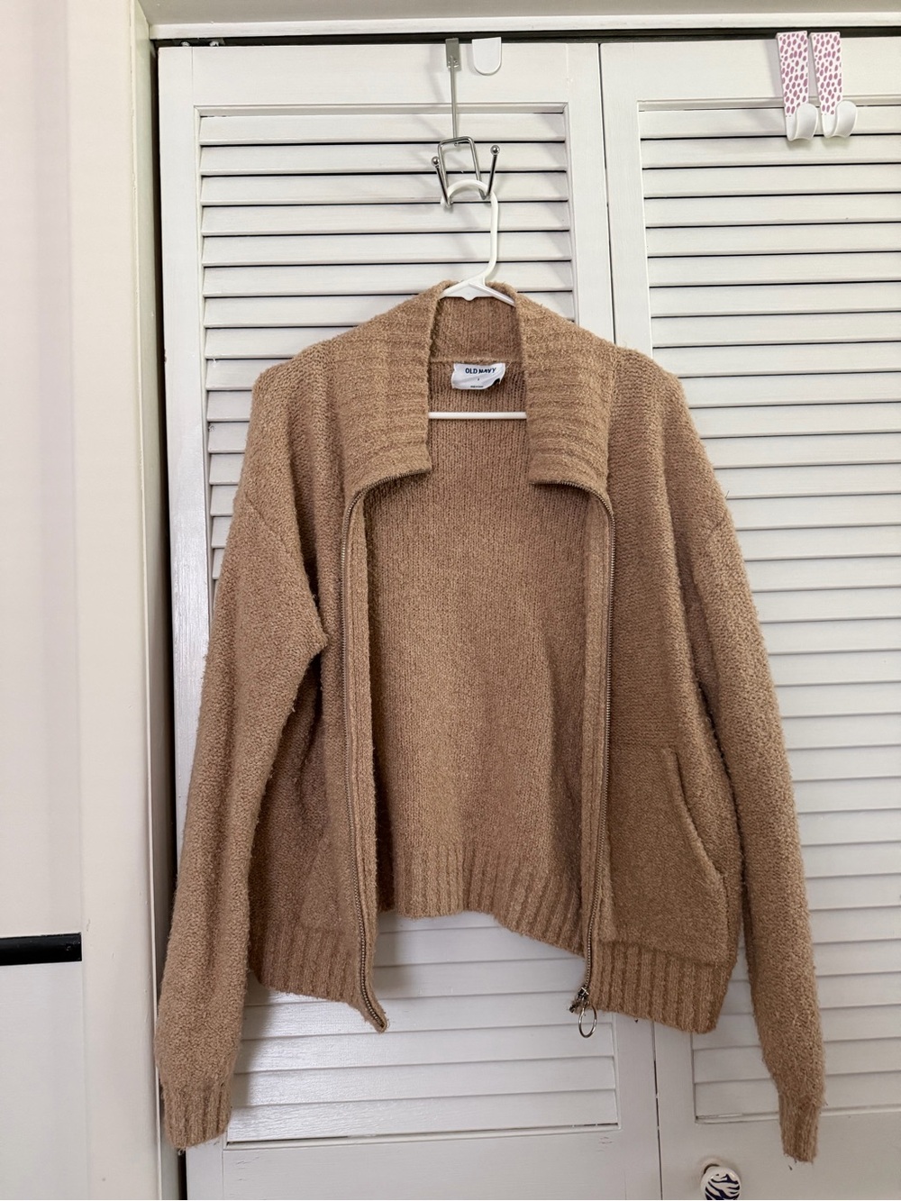Old Navy Cozy Open-Front Tan Sweater Cardigan